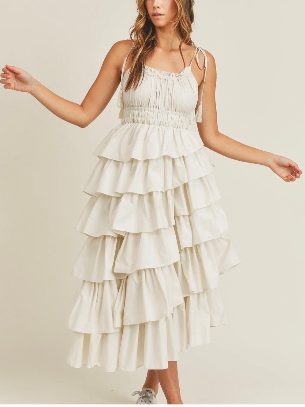 Tiered Cascading Maxi Dress